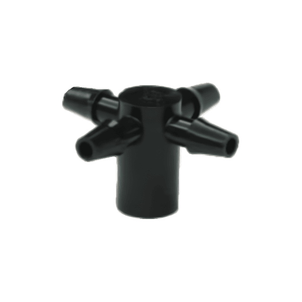 Hydroponics, Ø5 Spaghetti 4-Way Distributor